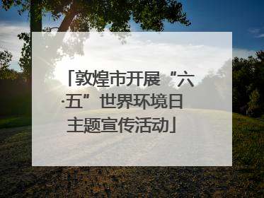 敦煌市开展“六·五”世界环境日主题宣传活动
