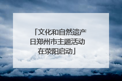 文化和自然遗产日郑州市主题活动在荥阳启动