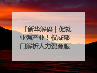 新华解码｜促就业强产业！权威部门解析人力资源服务业与制造业融合发展试点