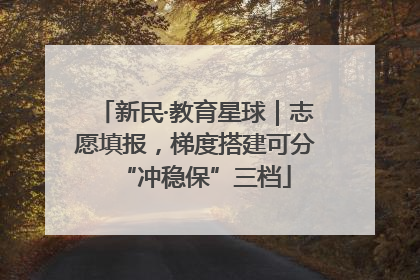新民·教育星球｜志愿填报，梯度搭建可分“冲稳保”三档
