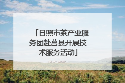 日照市茶产业服务团赴莒县开展技术服务活动