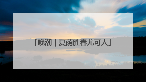 晚潮｜夏荫胜春尤可人