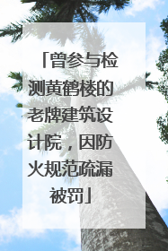 曾参与检测黄鹤楼的老牌建筑设计院，因防火规范疏漏被罚
