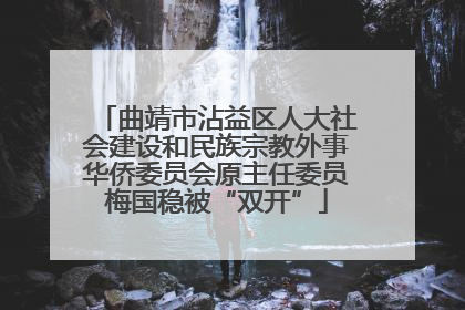 曲靖市沾益区人大社会建设和民族宗教外事华侨委员会原主任委员梅国稳被“双开”