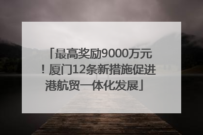 最高奖励9000万元！厦门12条新措施促进港航贸一体化发展