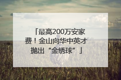 最高200万安家费！金山向华中英才抛出“金绣球”