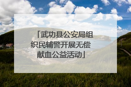 武功县公安局组织民辅警开展无偿献血公益活动