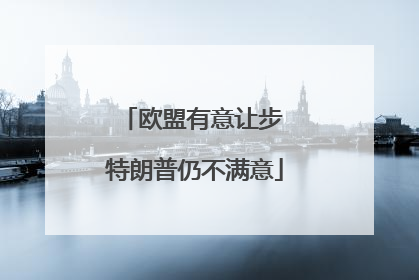 欧盟有意让步 特朗普仍不满意