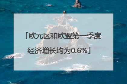 欧元区和欧盟第一季度经济增长均为0.6%