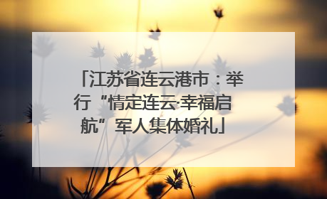 江苏省连云港市：举行“情定连云·幸福启航”军人集体婚礼