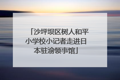 沙坪坝区树人和平小学校小记者走进日本驻渝领事馆