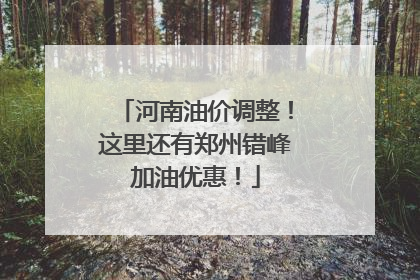 河南油价调整！这里还有郑州错峰加油优惠！