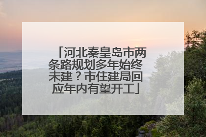 河北秦皇岛市两条路规划多年始终未建？市住建局回应年内有望开工