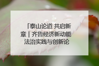 泰山论道 共启新章｜齐鲁经济新动能 法治实践与创新论坛成功举办