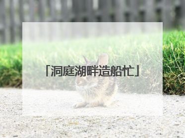洞庭湖畔造船忙