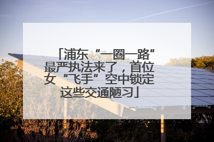 浦东“一圈一路”最严执法来了，首位女“飞手”空中锁定这些交通陋习