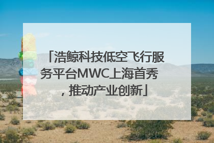 浩鲸科技低空飞行服务平台MWC上海首秀，推动产业创新