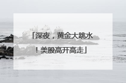 深夜，黄金大跳水！美股高开高走