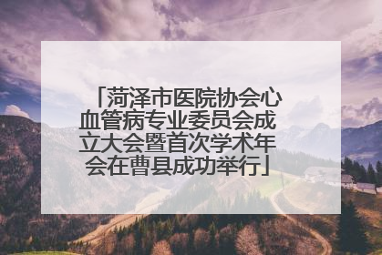 菏泽市医院协会心血管病专业委员会成立大会暨首次学术年会在曹县成功举行
