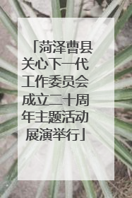 菏泽曹县关心下一代工作委员会成立二十周年主题活动展演举行