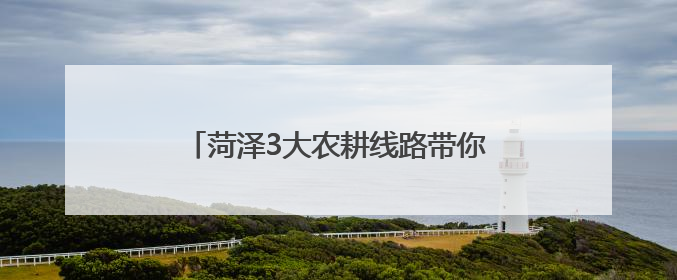 菏泽3大农耕线路带你穿越古今田园诗画！