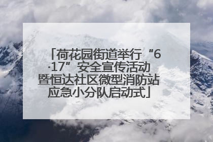 荷花园街道举行“6·17”安全宣传活动暨恒达社区微型消防站应急小分队启动式