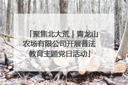 聚焦北大荒｜青龙山农场有限公司开展普法教育主题党日活动