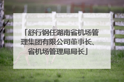 舒行钢任湖南省机场管理集团有限公司董事长、省机场管理局局长