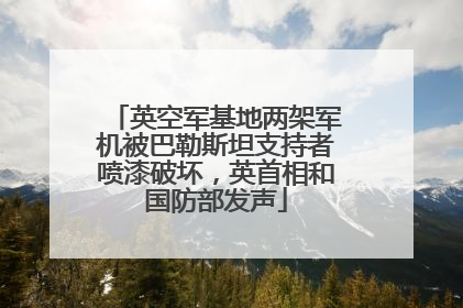英空军基地两架军机被巴勒斯坦支持者喷漆破坏，英首相和国防部发声