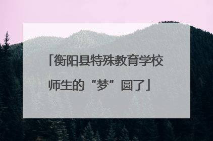 衡阳县特殊教育学校师生的“梦”圆了