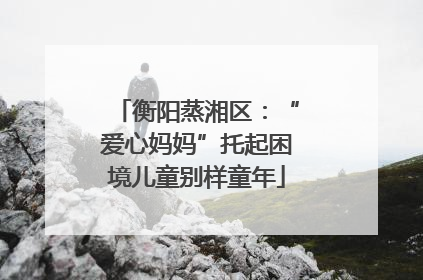 衡阳蒸湘区：“爱心妈妈”托起困境儿童别样童年