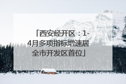 西安经开区：1-4月多项指标增速居全市开发区首位