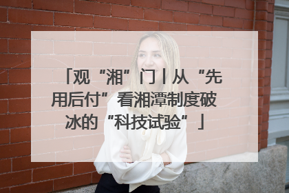 观“湘”门丨从“先用后付”看湘潭制度破冰的“科技试验”