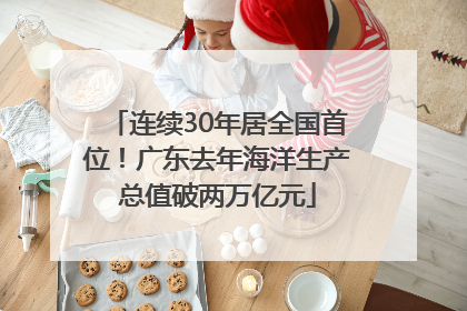 连续30年居全国首位！广东去年海洋生产总值破两万亿元