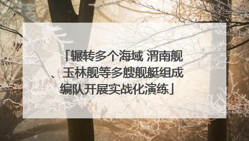 辗转多个海域 渭南舰、玉林舰等多艘舰艇组成编队开展实战化演练