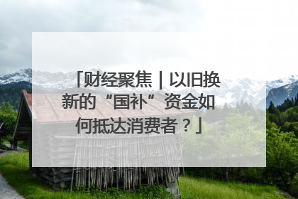 财经聚焦｜以旧换新的“国补”资金如何抵达消费者？