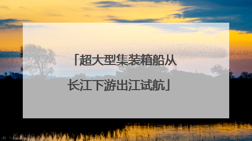 超大型集装箱船从长江下游出江试航