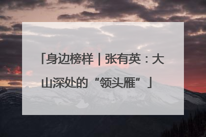 身边榜样｜张有英：大山深处的“领头雁”