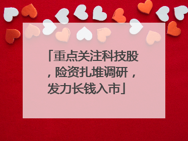 重点关注科技股，险资扎堆调研，发力长钱入市