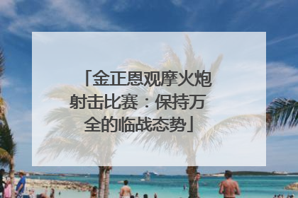 金正恩观摩火炮射击比赛：保持万全的临战态势