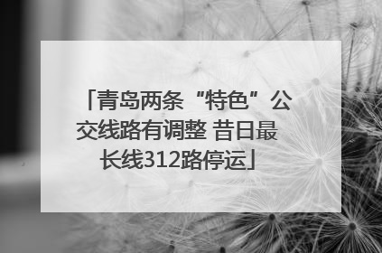 青岛两条“特色”公交线路有调整 昔日最长线312路停运