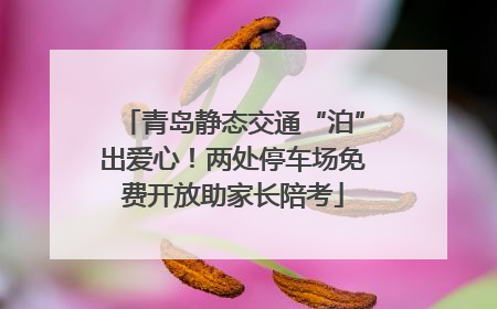 青岛静态交通“泊”出爱心！两处停车场免费开放助家长陪考