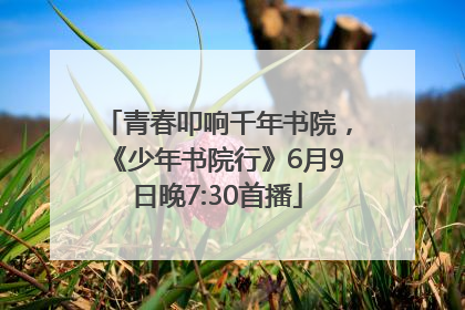 青春叩响千年书院，《少年书院行》6月9日晚7:30首播
