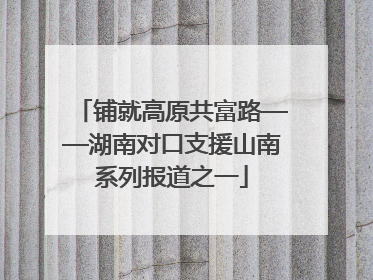 铺就高原共富路——湖南对口支援山南系列报道之一