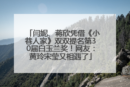闫妮、蒋欣凭借《小巷人家》双双提名第30届白玉兰奖！网友：黄玲宋莹又相遇了