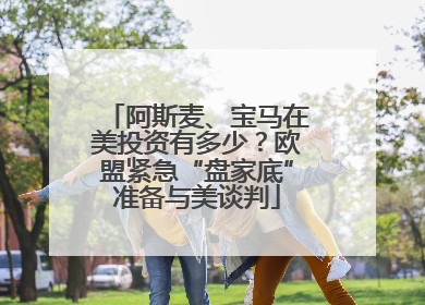 阿斯麦、宝马在美投资有多少？欧盟紧急“盘家底”准备与美谈判