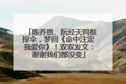 陈乔恩、阮经天同框撑伞，梦回《命中注定我爱你》！双双发文：谢谢我们都没变