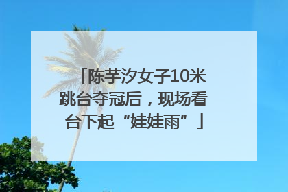 陈芋汐女子10米跳台夺冠后，现场看台下起“娃娃雨”