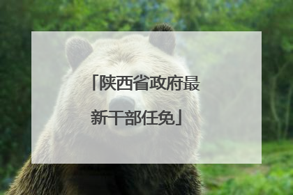 陕西省政府最新干部任免
