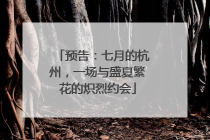预告：七月的杭州，一场与盛夏繁花的炽烈约会